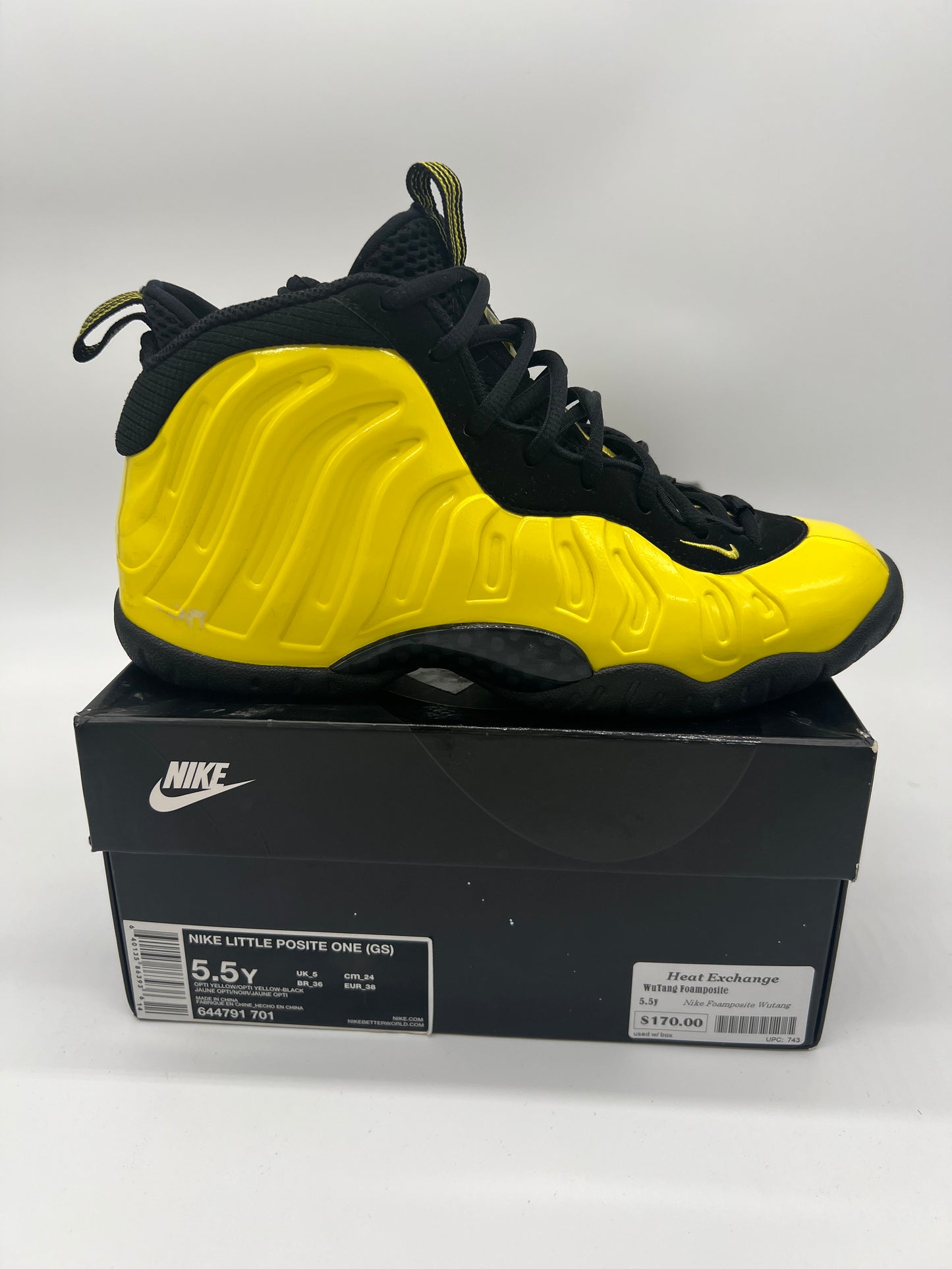 WuTang Foamposite-used w/ box : 5.5y