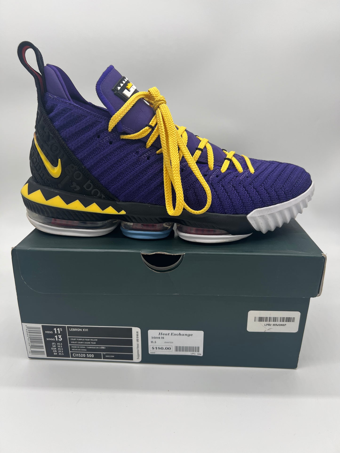 lebron 16-used : 11.5