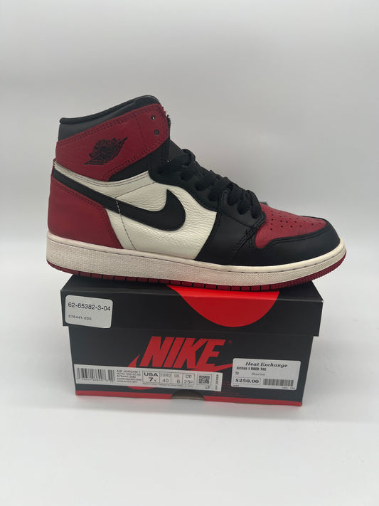 Jordan 1 BRED TOE-used : 7y